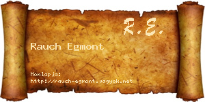 Rauch Egmont névjegykártya